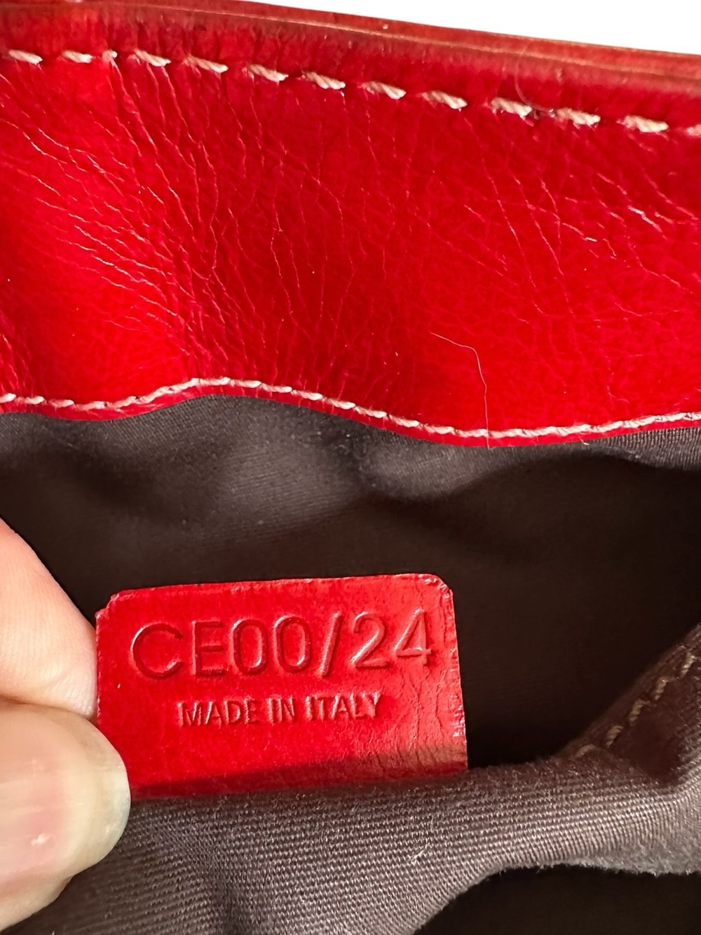 Authentic Celine Boogie Red Leather Satchel Tote Bag Italy - Picture 15 of 17
